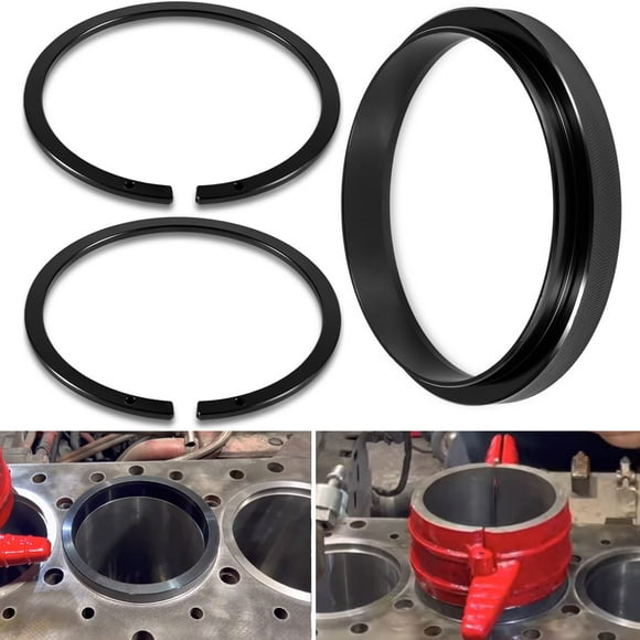 3pcs Piston Ring Compressor Adapter & Anti-Polishing Ring For Cummins ISX QSX 15 & Caterpillar 3400 3406 3408 C15 Work with 7040 Piston Ring Compressor 5.4"" Bore Replace 5299339 5299447 & 529944