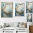 thumbnail image 4 of Designart "Wreathed In Blue And Gold Botanical Melody I" Wreath Canvas Wall Art, 4 of 7