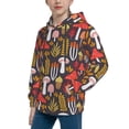 thumbnail image 2 of Lsque Mushrooms And Leaves Patten Youth Hoodie Sweatshirt Pullover with Kangaroo Pocket Boys and Girls Hoodie Warm Hoodie for Kids-Medium, 2 of 6