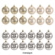 thumbnail image 5 of Injueey Adornos de bolas de Navidad de 24 piezas, aplicación amplia, decoración efectiva duradera y confiable Kits de decoración para fiestas champán, 5 of 6