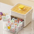 thumbnail image 4 of YWIYIUD 1PC Practical 50 IceMaker Compact Double Layer IceCube Tray with Lid PullOut Ice Drawer with Portable Handle for Home Hotel Cafe and Restaurant, 4 of 8