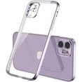 thumbnail image 1 of Crystal Clear Compatible for iPhone 8 Case, [Against-Yellowing] Slim Yet Shockproof Soft Silicone Sturdy Thin Phone Case Compatible for iPhone 8 Luxury Square Frame Plating Cases, 1 of 5