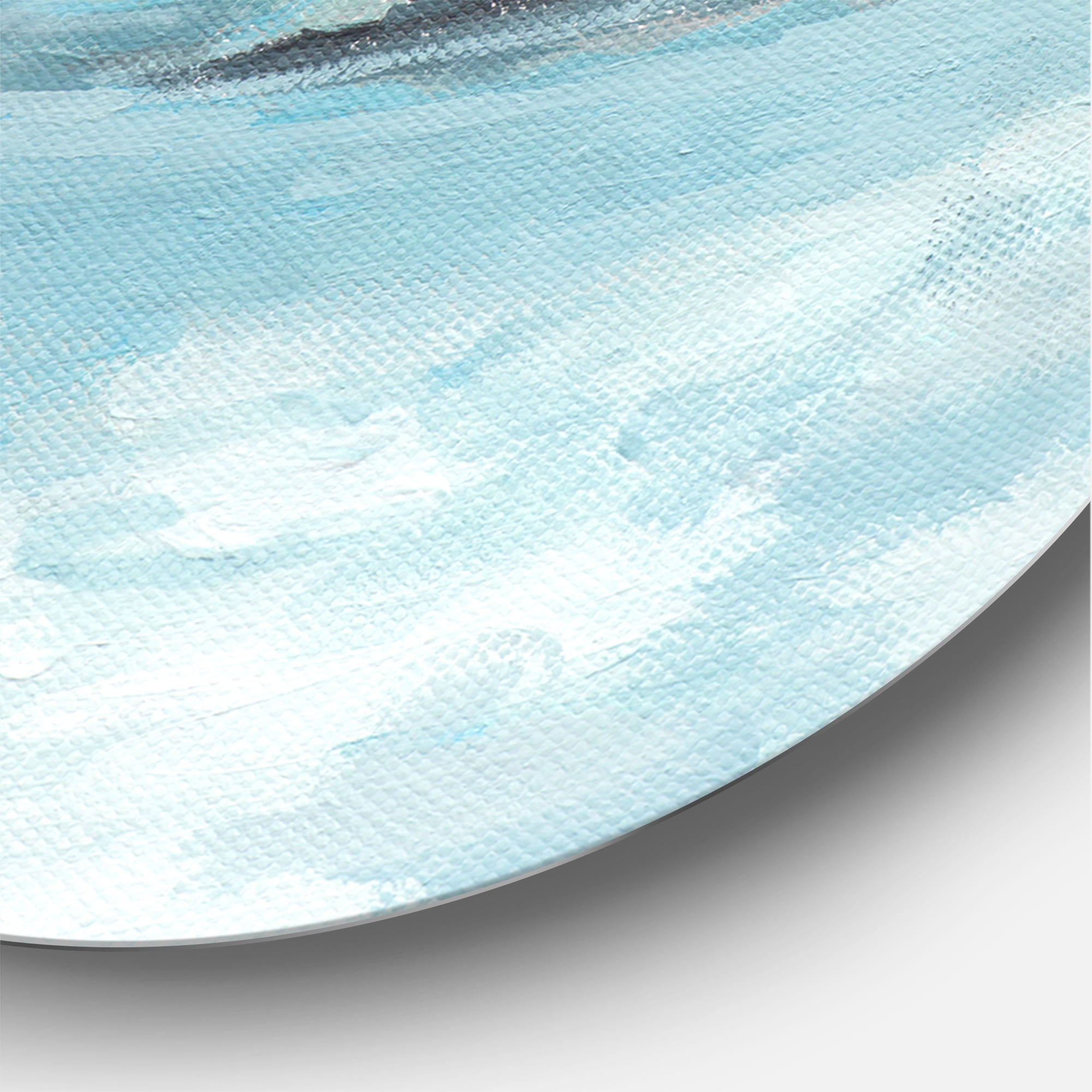 Designart 'Peaceful Scene Of Horse and Man Running By The Water' Farmhouse Circle Metal Wall Art 11x11 - Disc of 11