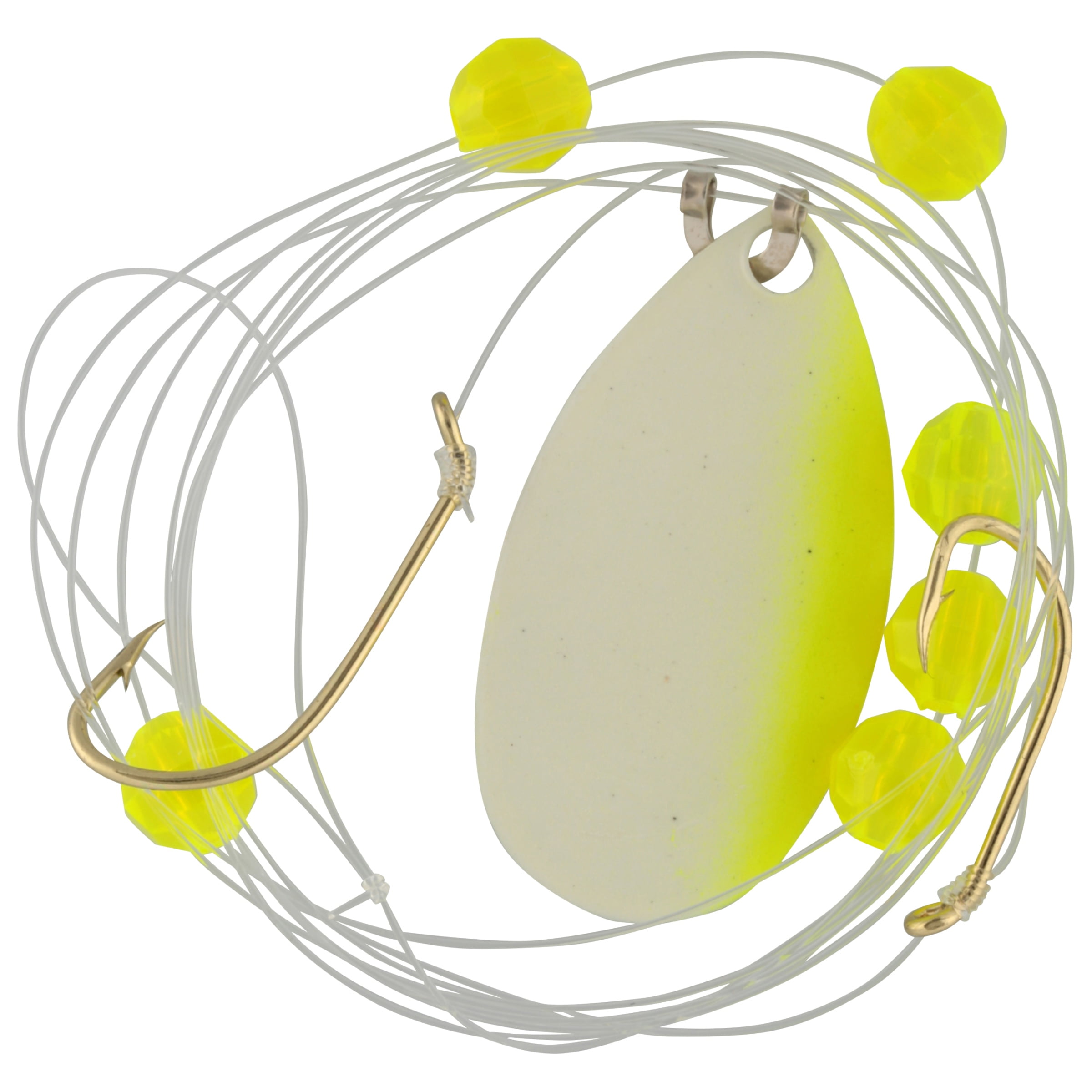 Lindy Old Guides Secret Drift Rig Fishing Lure Rig Chartreuse Glow 36 in Length