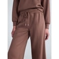 thumbnail image 5 of Scoop Women's and Women's Plus Scubaknit Wide Leg Tie Waist Seamed Pants, Regular, Short Lengths, Sizes XS-4X, 5 of 6