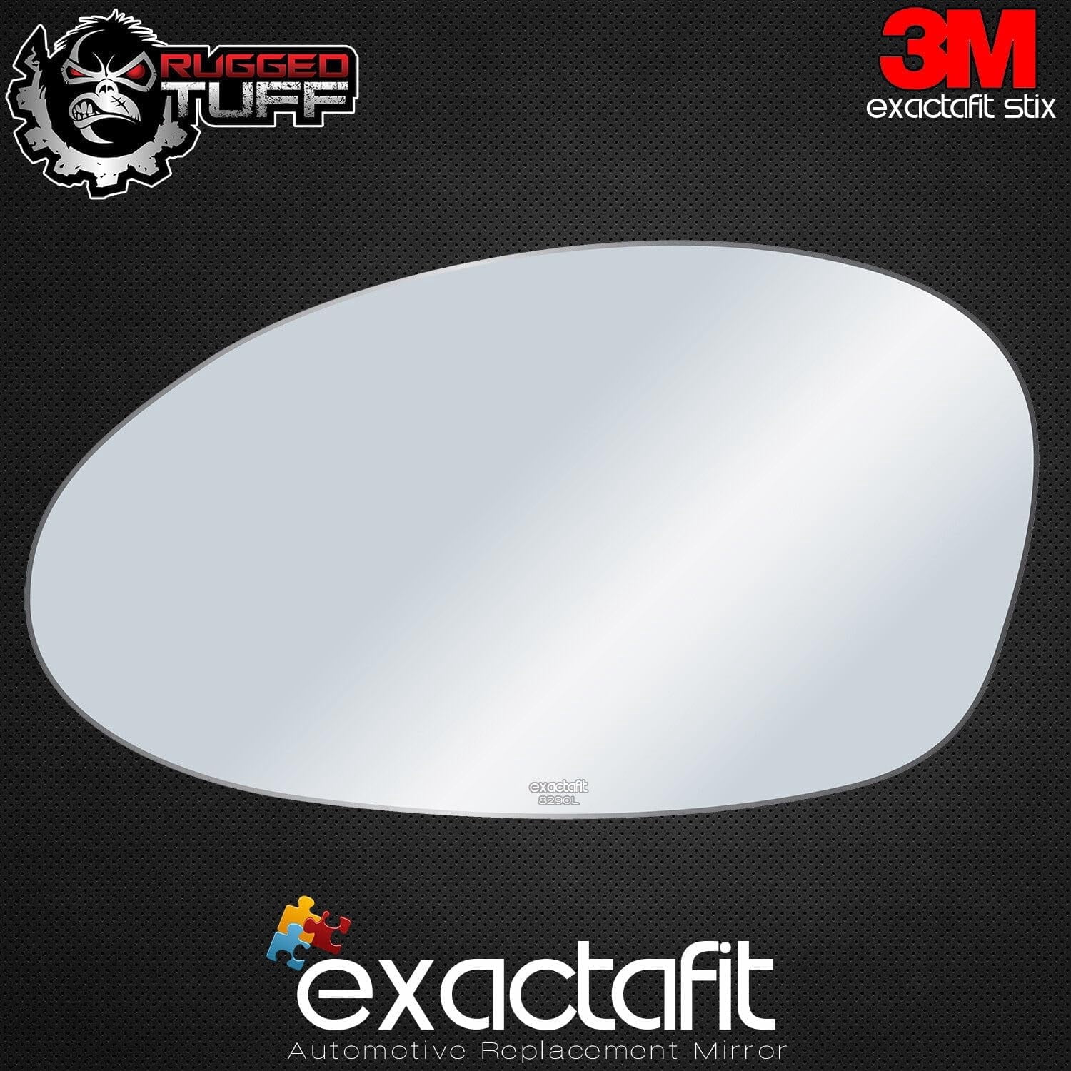 exactafit 8290L Driver Side Mirror Glass Replacement Fits BMW 2008-2009 1-Series E82 2006-2009 3-Series 2001-2006 M3, 2003-2008 Z4 Left Hand 3m Adhesives