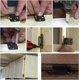 thumbnail image 4 of Paquete de 4 bisagras de cierre automático, bisagras superpuestas de 270 grados, bisagras de cromo pulido para muebles y gabinetes, bisagras empotradas para gabinetes de cocina con tornillo (negro), 4 of 5