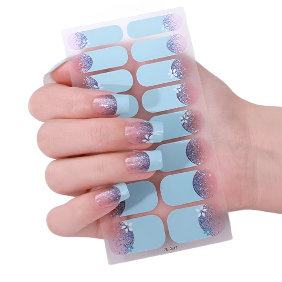 RAGUPEL French Tip Nails Polish Sticker Gels Nail Sticker Waterproof Nails Polish Wraps