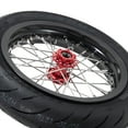 thumbnail image 4 of 12" x 2.15" Front Rear Wheels Rims Red Hubs w/ Inner Tubes For Talaria Sting Al, 4 of 5