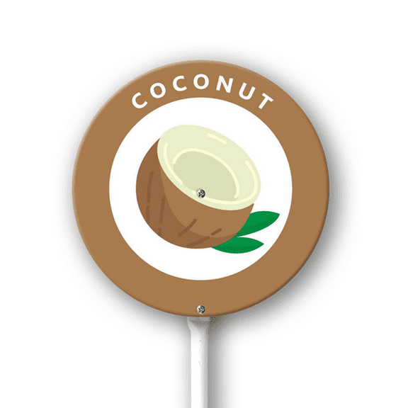 Eveokoki Vegetable Signs For Garden With Stake Coconut Yard Sign Vegetable Garden Label Stakes Plant Markers For Outdoor Plants Waterproof 9.2x9.2inch Nursery Garden Fruit Outdoor Sign