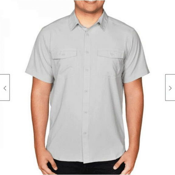 Columbia Men's James Bay Short Sleeve Woven Shirt 1598450 (Medium, Grey)