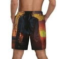 thumbnail image 2 of Lsque Mens Swim Trunks Sunset Western Cowgirl Pattern - Bathing Suit Compression Liner - Beach Swim Shorts Swimwear - (S-3XL) - Stretch Quick Dry -3X-Large, 2 of 9