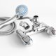 thumbnail image 5 of Adaptador de codo para cabezal de ducha de mano Adaptador giratorio de ducha de 135° Interfaz G1/2 Conector de cobre para adaptador de varilla de ducha de mano Kit de reparación de ducha, 5 of 6