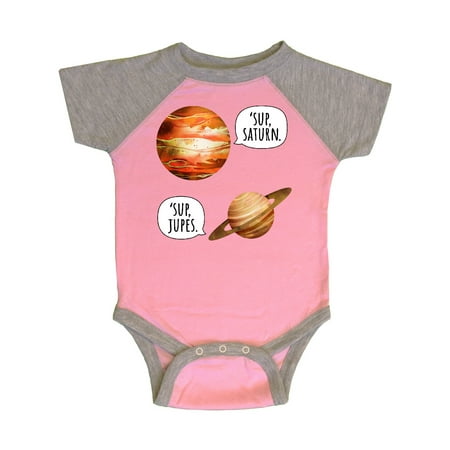 

Inktastic Jupiter and Saturn Space Humor Sup Saturn Sup Jupes Gift Baby Boy or Baby Girl Bodysuit