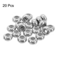 thumbnail image 3 of Uxcell 20Pack 8mm Insert Rubber Stopper Positioning Spacer Beads, Stainless Steel Adjustable Slider Beads, Silver, 3 of 6
