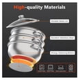 thumbnail image 3 of 3-Tier Stainless Steel Steamer, Non-Stick Meat Vegetable Cooking Steam Pot Kitchen Steamer Cooker Dumpling Steamer for Induction Cookers, Electric Ceramic Stoves, 3 of 9