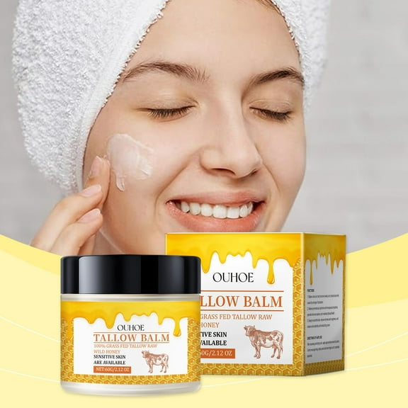 PiGOGI Facial and Body Tallow Balm, Moisturizing Hydrating Cream, Nourishing and Reducing Dryness, 60g