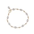 thumbnail image 1 of Elegante pulsera de perlas para las mujeres delicada cadena de metal con pequeñas perlas de joyería de moda para su delicada pulsera ajustable, 1 of 7