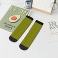 thumbnail image 7 of Rateoe Olive Pattern Quarter Crew Socks,Toe Seamed Ankle Socks,Cotton Cushioned Breathable Athletic Crew Sports Socks, 7 of 7
