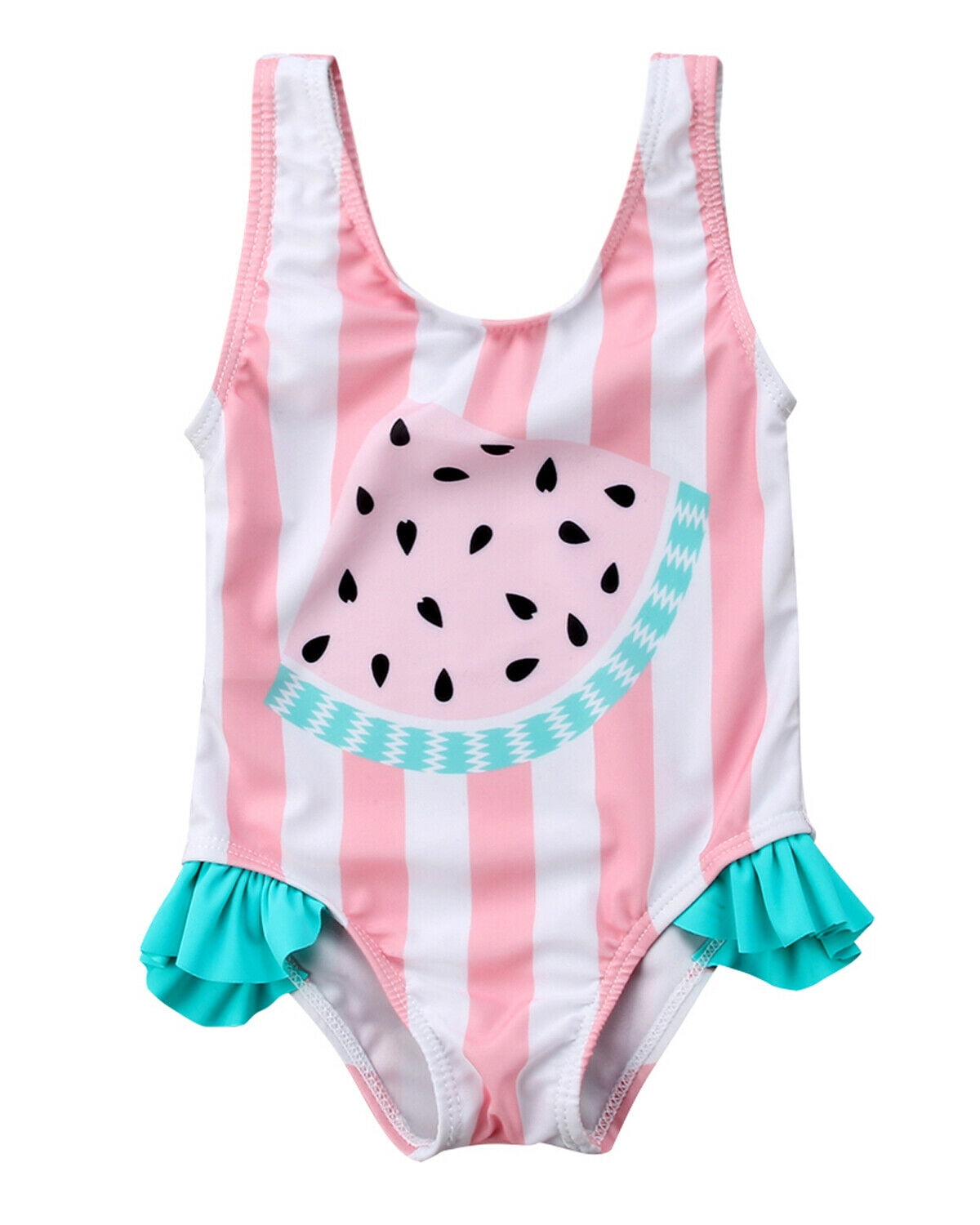 HUAANIUE Baby Girls Shortsleeve One Piece Zipper Swimsuit 6Month-3Year UPF 50 Sun Protection Swimming Costume 
