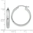 thumbnail image 4 of 14K White Gold Hoop Earrings, 4 of 4