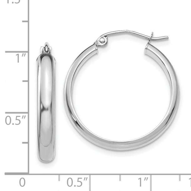 14K White Gold Hoop Earrings 14Kホワイトゴールド 14K White Gold Hoop Earrings - Walmart.ca