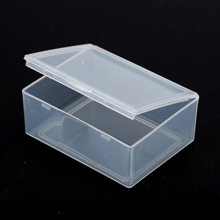 20pcs Rectangular Transparent PP Plastic Box Parts Tool Cover Lid Mini