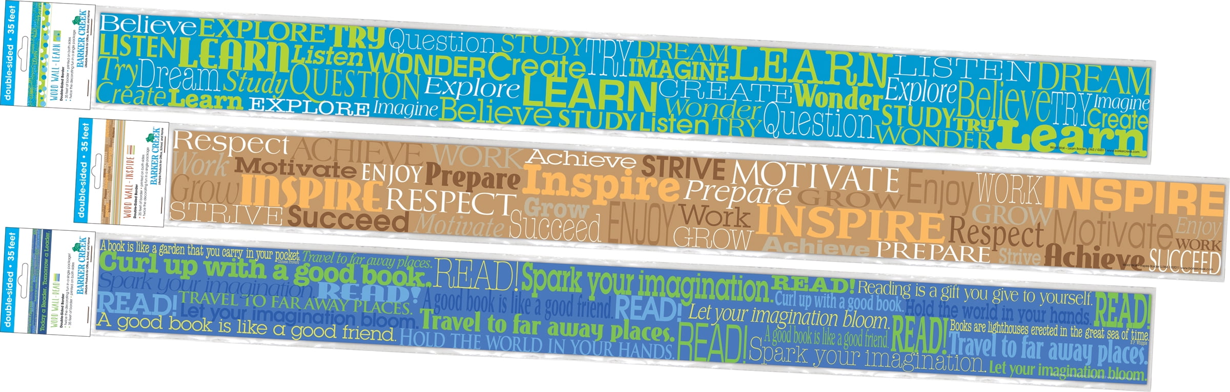 Barker Creek Word Wall Double-Sided Border (6 designs) - 105 Feet