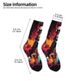 thumbnail image 2 of Goofa Rock Skull Singer Pattern Children's Crew Socks, Kids' Daily Wear and Sports Socks, Breathable Socks, Sports Socks, Moisture-Wicking Socks for Children, 2 of 6