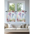 thumbnail image 4 of Jellyfish Coastal Tier Curtains 36 Inch Length,Sheer Curtains for Bedroom Living Room Window Blue Nautical Summer Beach Ocean Rod Pocket Drapes Kitchen Curtains Small Half Window 27.5"x36" 2 Panels, 4 of 6