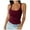 Brick Red, variant on Hpapadks Women's Tank Tops Spaghetti Strap Scoop Neck Ribbed Tanks Slim Fitted Basic Solid Camis Womens Camisole Tank Tops Brick Red L