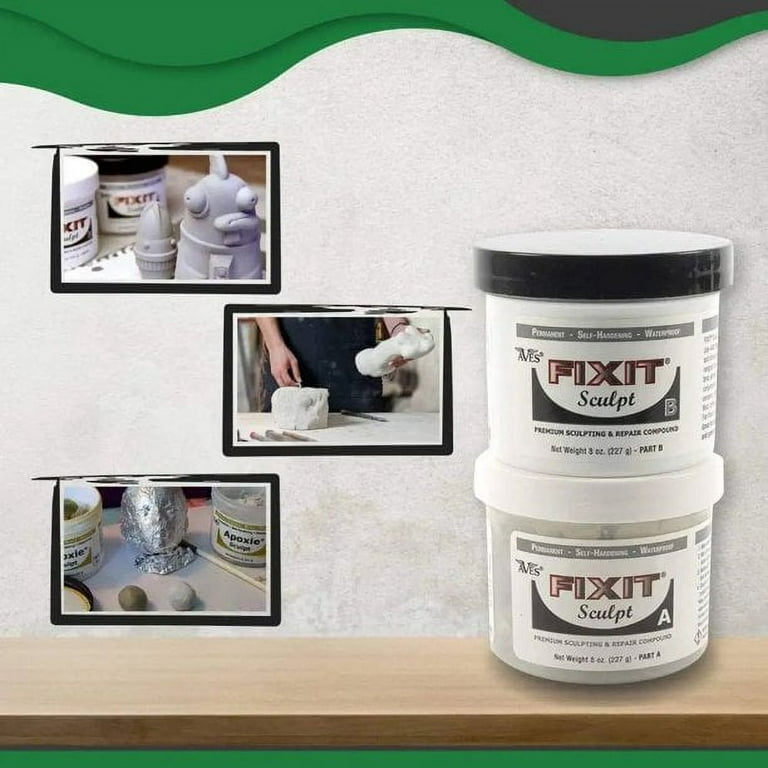 Fixit Sculpt 1 Lb. Epoxy Clay -Two Part Kit of All Purpose Adhesive 