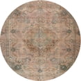 thumbnail image 1 of Ahgly Company Machine Washable Indoor Round Traditional Dark Gold Brown Area Rugs, 3' Round, 1 of 7