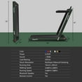 thumbnail image 2 of Patiojoy 2 in 1 Folding Treadmill Electric Running Machine With Bluetooth APP Speaker Remote Control Green, 2 of 5