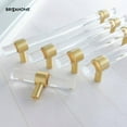 thumbnail image 6 of Melitta Series 2 in. (50 mm) Gold Acrylic Solid Brass Round Pull Kitchen Cabinet Handles T-Bar Cabinet Knob (10-Pack), 6 of 7