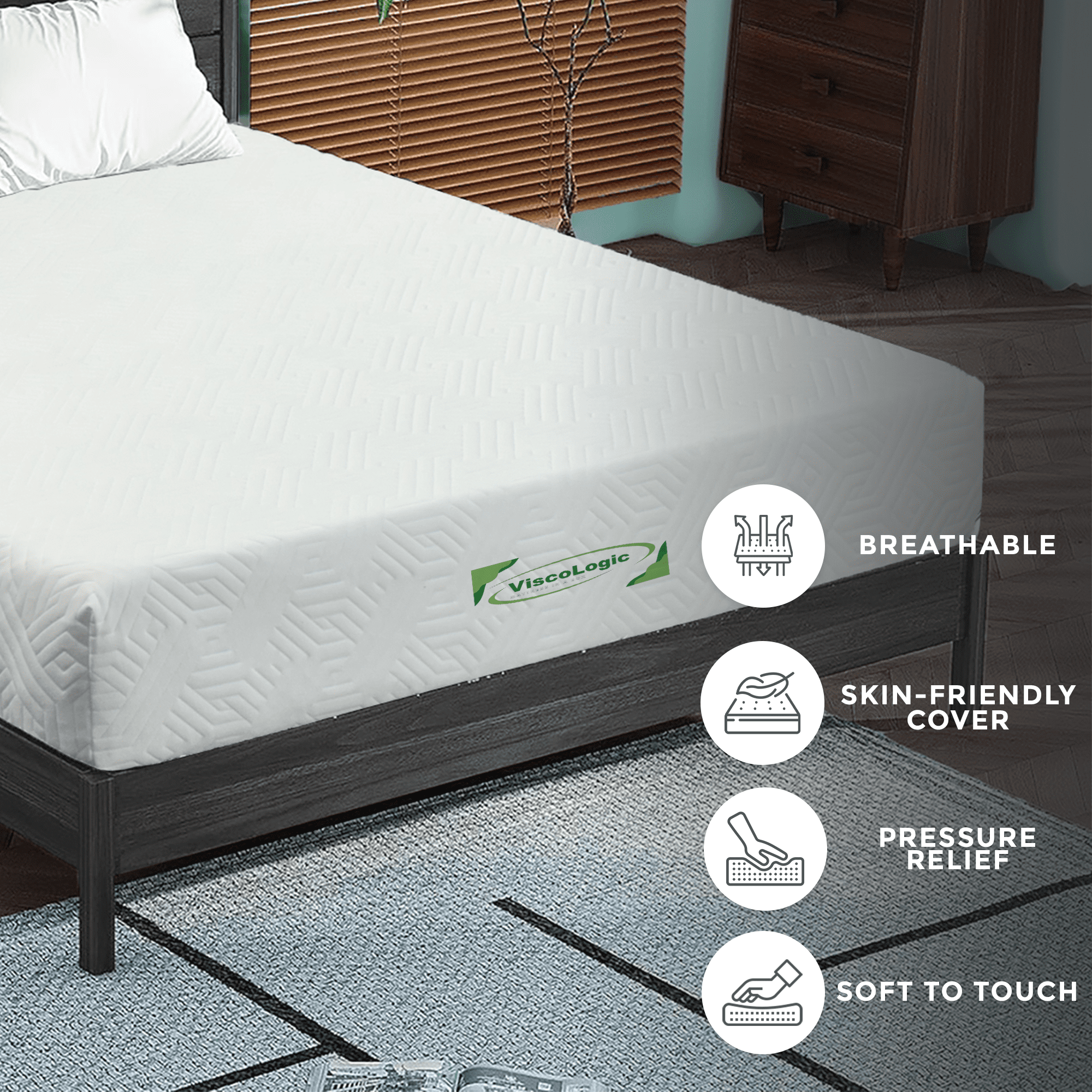 ViscoLogic Maxima 7" Twin Reversible Medium Comfort Foam Mattress