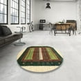 thumbnail image 4 of Ahgly Company Machine Washable Indoor Round Contemporary Dark Brown Area Rugs, 8' Round, 4 of 7