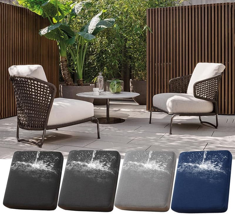 3 Pack 100% Waterproof Patio Sofa Cushion Covers, Stretch Outdoor/Indoor Individual Seat Cushion Cover Furniture Protector Sofa Slipcover, Brown