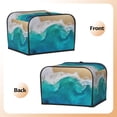 thumbnail image 2 of KLL Beach Print 4 Slice Toaster Dust Covers Kitchen Small Appliance Cover with 2 Pockets,Can hold Jam Spreader Knife & Toaster Tongs (12.4 x 10.6 x 8.2), 2 of 6