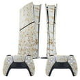 thumbnail image 2 of Skin Sticker for PS5 Slim Standard PS5 Pro Disc Digital Edition Console and Controllers Decals for Playstation 5 (White Gold Willow Pattern,PS5 Pro Disc Edition), 2 of 5