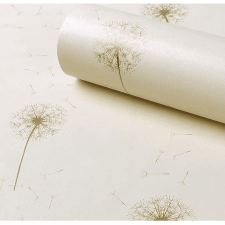 MOYISHI Dandelion Floral Peel and Stick Decorative Vinyl Film Self-Adhesive PVC Wall Paper,17.7 Inch by 9.8 Feet