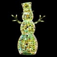 thumbnail image 2 of 4FT Lighted Iridescent Snowman Christmas Decorations, Pre-lit Holiday Decor with 100 Warm White LED Lights for Xmas Outdoor Indoor Decor Lighted Holiday Displays, 2 of 13
