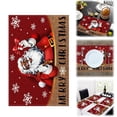 thumbnail image 1 of Huayishang Placemat Popular Christmas Snowman Meal Mat Snowflake Grid Table Mat Christmas Decoration Insulation Mat Holiday Decoration, 1 of 7