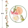 thumbnail image 4 of 2Pack Artificial Peony Flower Garland - Silk Peony Garland with Pink White Flowers for Wedding Party Table Decoration,6ft/Strand(White&Burgundy&Pink), 4 of 5