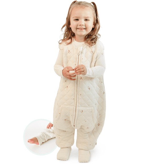 Tealbee Dreamsie - Bamboo Sleep Sack with Footies - (1.2 Tog) MoonsStars 12m-2T
