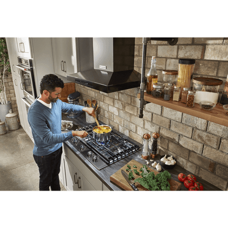 KitchenAid - 36" Externally Vented Range Hood - Black Stainless Steel