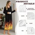thumbnail image 3 of Psesaysky Xms Santa Claus Print Nightgowns for Women Soft Long Sleeve Sleep Shirt Womens Loose Sleepwear Comfy Loungewear Plus Size Nightshirts, 2XL, 3 of 7