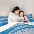 thumbnail image 4 of Feelyou Detroit Football City Bedding Comforter Set 7 Pieces, Rugby Sports Queen Bedding Sets, Gray Blue Queen Sheet Sets, Kids Teens Bedroom Decor, 4 of 8