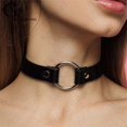 thumbnail image 1 of PU Leather Fetish Collar Gothic Rave Sexy Women Harness Collar Necklaces Fashion Body Bondage Cosplay Bdsm Erotic Accessories, 1 of 5