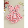 thumbnail image 4 of Liacowi Baby Girl Christmas Romper Ruffle Sleeveless Candy Cane Print Bodysuit 6M 12M 18M 24M Newborn Cute Christmas Playsuit, 4 of 8